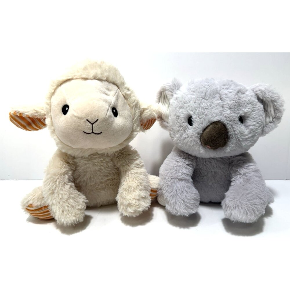 Spark Create Imagine Koala Bear & Lamb Rattle Crinkle Ears 9" Stuffed Toy Lot-2